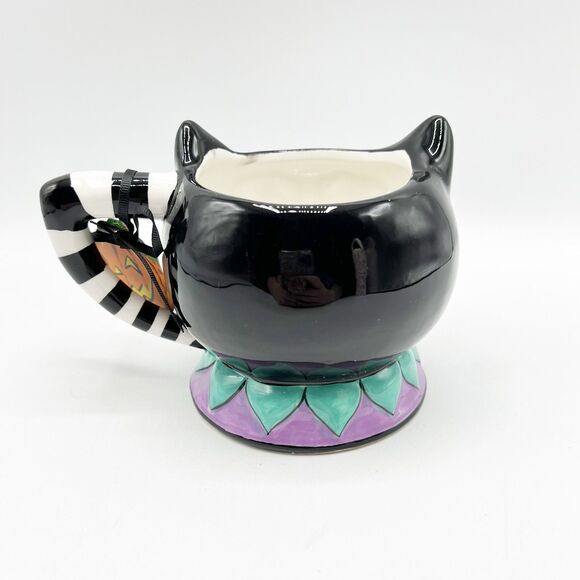 Blue Sky Clayworks Retro Halloween Black Cat Ceramic Mug Heather Goldminc *READ - Picture 3 of 8